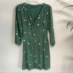 AF summer green dress with small flowers